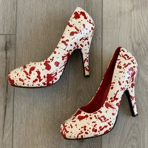 Blood splatter heels size 9